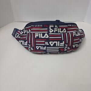 UniSex FILA Large fanny pack Black with red white and blue classic FILA logo